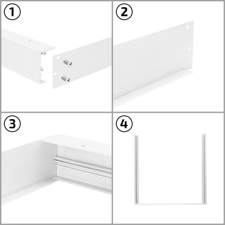 Kit en saillie pour Dalle LED 60x60cm