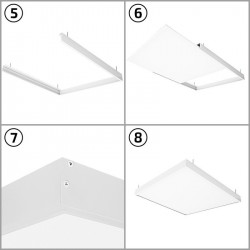 Kit en saillie pour Dalle LED 60x60cm