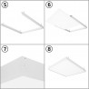 Kit en saillie pour Dalle LED 60x60cm