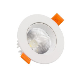 Spot LED COB Orientable Rond 7W Blanc