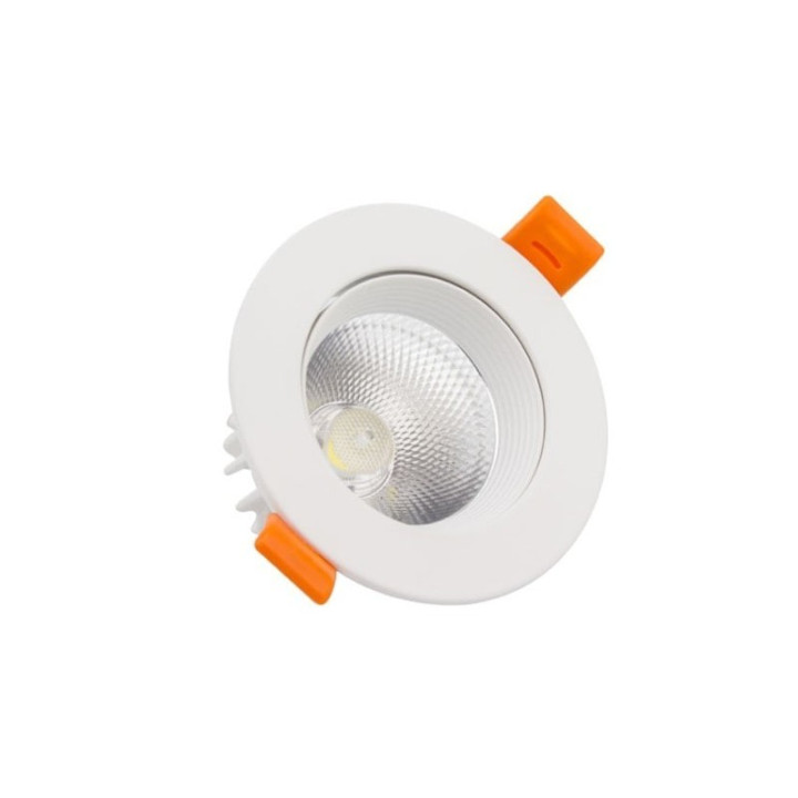 Spot LED COB Orientable Rond 7W Blanc