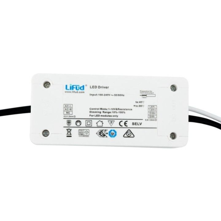 Driver dimmable de 1 à 10V LIFUD 40W 1000mA