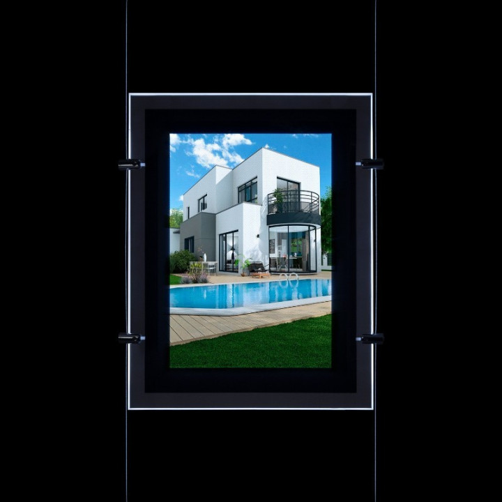 Affichage de vitrine verticale led A3 - ledpourlespros.fr