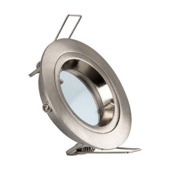 Collerette Ronde GU10 en Aluminium brossé