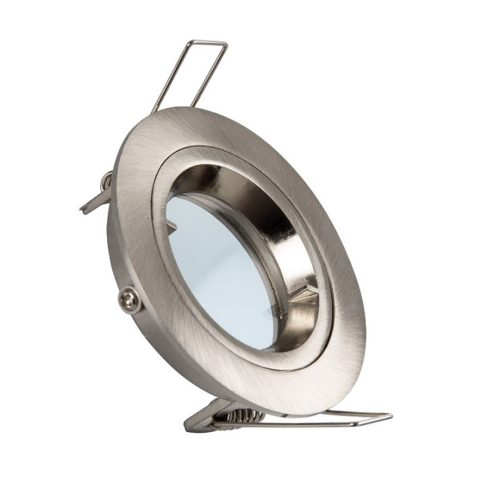 Collerette Ronde GU10 en Aluminium brossé