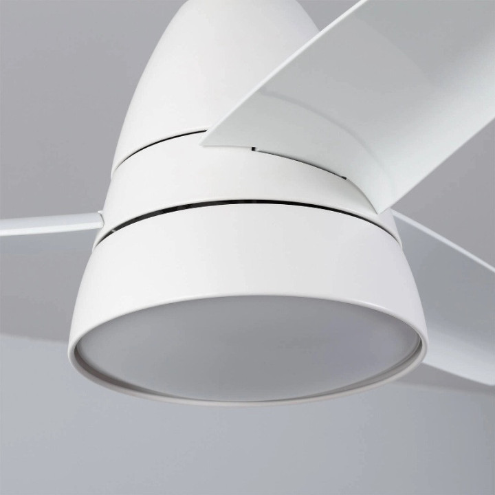 Ventilateur de Plafond Blanc avec LED avec couleurs de lumière sélectionnable et moteur silencieux