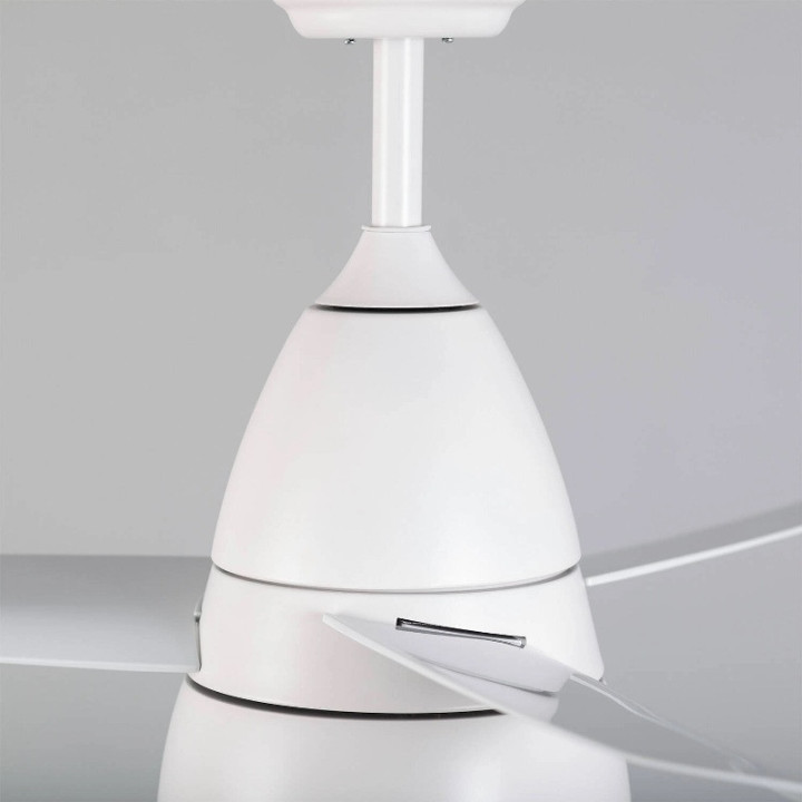 Ventilateur de Plafond Blanc avec LED avec couleurs de lumière sélectionnable et moteur silencieux
