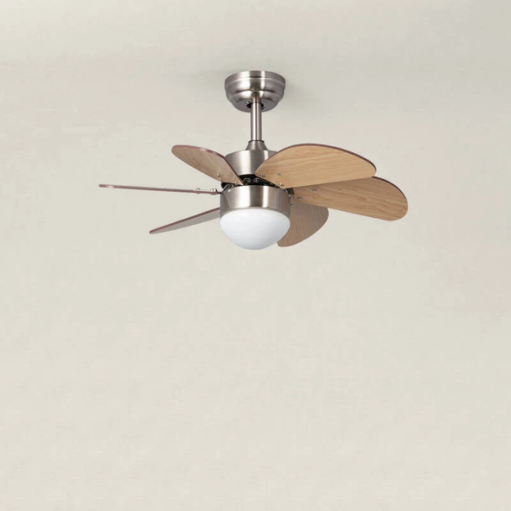 Ventilateur de plafond silencieux Orion Bois 81 cm LED CCT moteur DC – Nickel