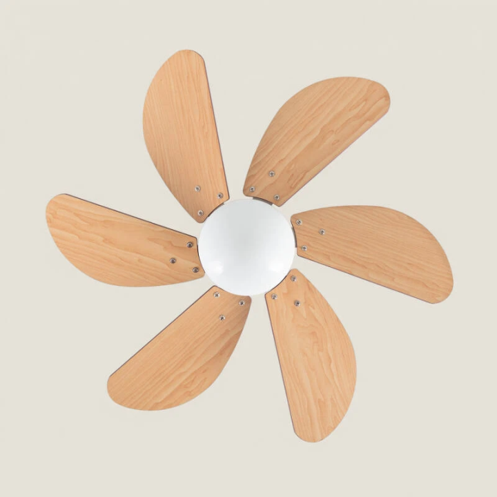 Ventilateur de plafond silencieux Orion Bois 81 cm LED CCT moteur DC – Nickel