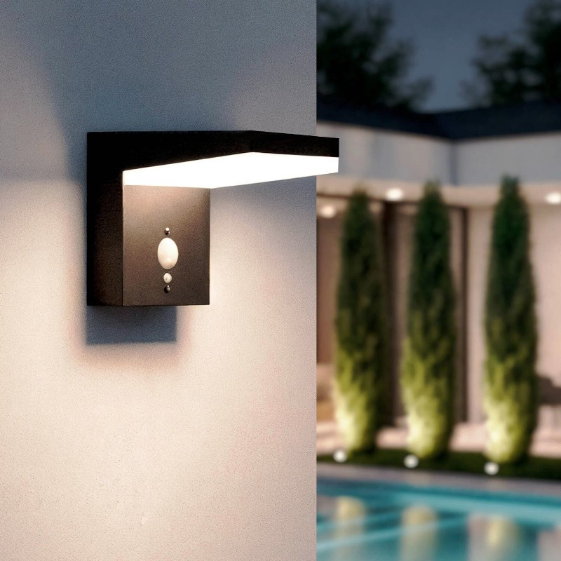 Applique Murale Solaire LED 5W Aluminium avec Détecteur de Mouvement ED1