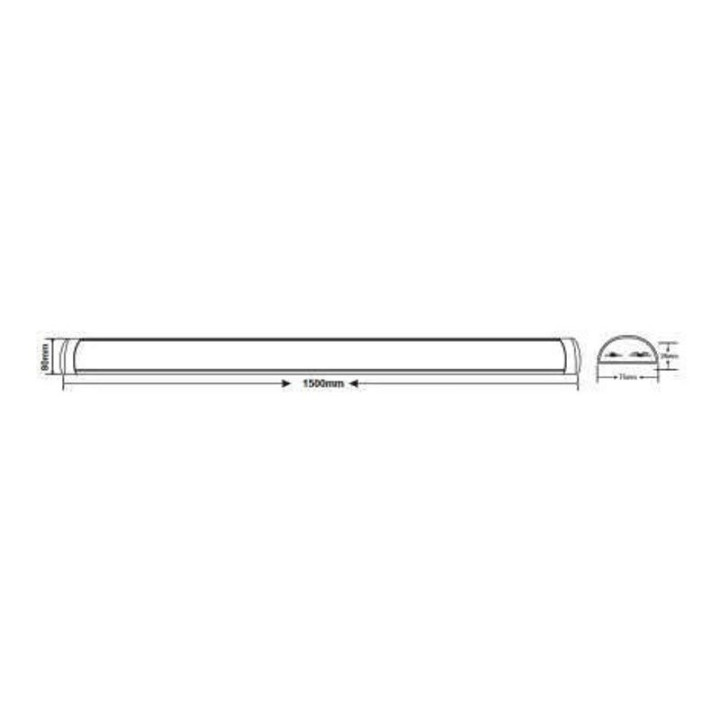 Barre Linéaire LED 150cm 30-40-50W CCT Sélectionnable Slim