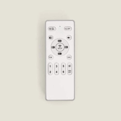 Ventilateur de Plafond Moderne Blanc avec Pales en Bois clair Éclairage et Moteur Silencieux