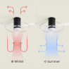 Ventilateur de Plafond Moderne Noir avec Pales Transparentes Éclairage et Moteur Silencieux
