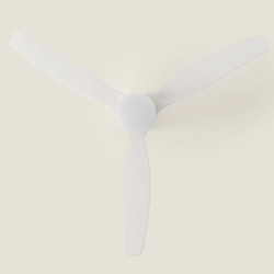Ventilateur de Plafond Moderne Noir avec Pales Transparentes Éclairage et Moteur Silencieux