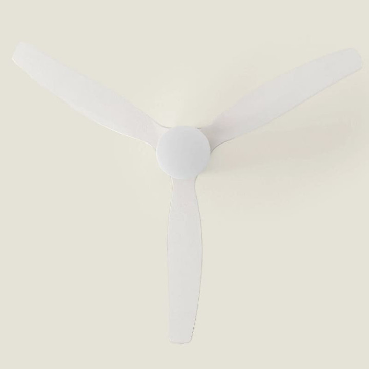 Ventilateur de Plafond Moderne Noir avec Pales Transparentes Éclairage et Moteur Silencieux