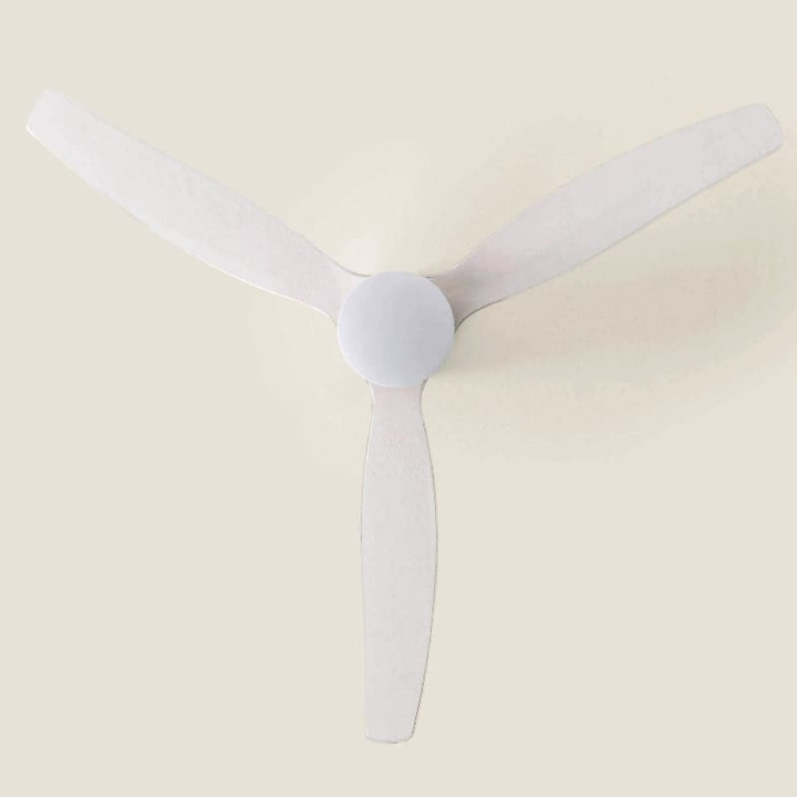 Ventilateur de Plafond Moderne Nickel avec Pales Transparente Éclairage et Moteur Silencieux