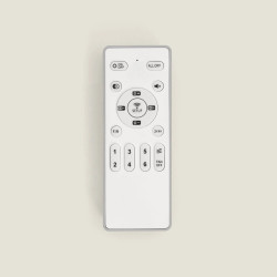 Ventilateur de Plafond Moderne Blanc avec Pales Transparente Éclairage et Moteur Silencieux