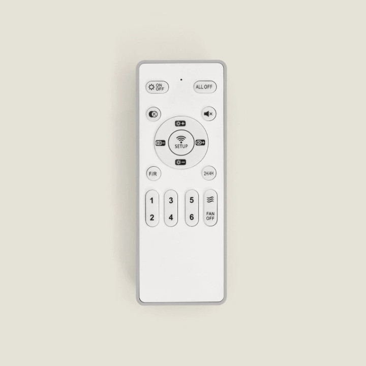 Ventilateur de Plafond Moderne Blanc avec Pales Transparente Éclairage et Moteur Silencieux