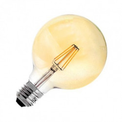 Ampoule LED E27 Réglable Filament Planet Gold G95 6W